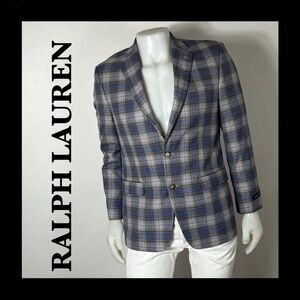 Lauren Ralph Lauren Blue and Gray Plaid  Jacket